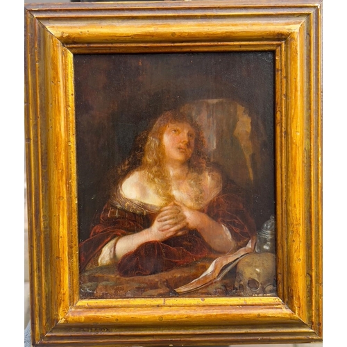 351 - FOLLOWER OF TIZIANO VECELLIO CALLED TITIAN, A 17TH CENTURY OIL ON PANEL
Portrait of the Penitent Mag... 