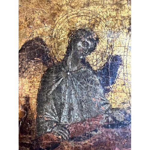 346 - SIENESE SCHOOL, FOLLOWER OF DUCCIO DI BUONINSEGNA, FL. SIENA 1278 - 1319, GUALINO MADONNA TEMPERA AN... 