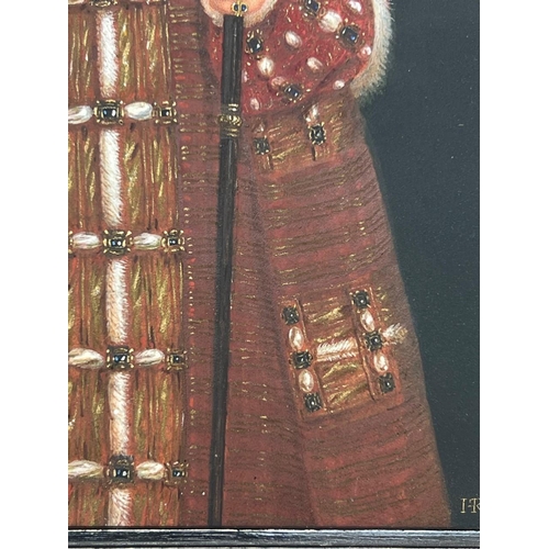 343 - AFTER HANS HOLBEIN, THE YOUNGER, D. 1543, LONDON, PORTRAIT MINIATURE (POSSIBLY ON VELLUM) HENRY VIII... 