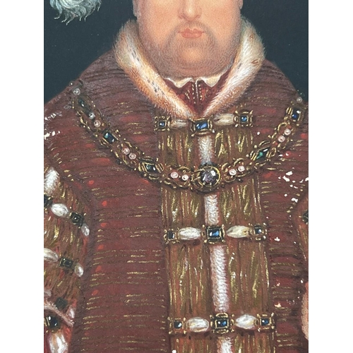 343 - AFTER HANS HOLBEIN, THE YOUNGER, D. 1543, LONDON, PORTRAIT MINIATURE (POSSIBLY ON VELLUM) HENRY VIII... 