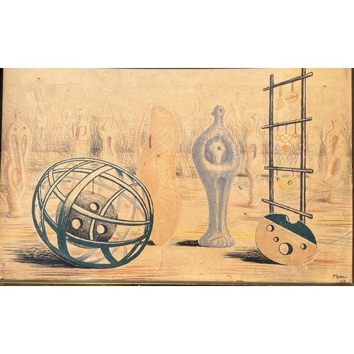 251 - HENRY MOORE, BRITISH, 1898 - 1986, COLOURED LITHOGRAPH 
Sculptural objects, bearing label verso Jame... 