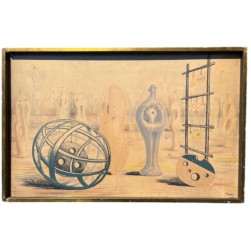 251 - HENRY MOORE, BRITISH, 1898 - 1986, COLOURED LITHOGRAPH 
Sculptural objects, bearing label verso Jame... 