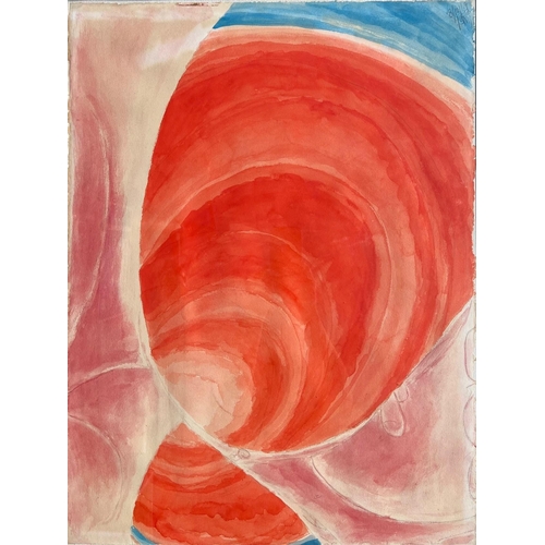 252 - PORTER, 20TH CENTURY WATERCOLOUR 
Abstract signed and dated 8/2/62 top right, framed and glazed.
(sh... 