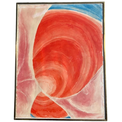 252 - PORTER, 20TH CENTURY WATERCOLOUR 
Abstract signed and dated 8/2/62 top right, framed and glazed.
(sh... 