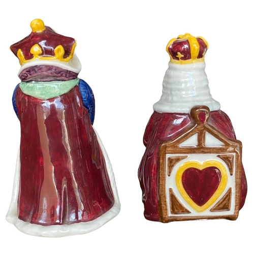 110 - TWO BESWICK PORCELAIN FIGURES FROM THE ALICE & WONDERLAND SERIES, KING OF HEARTS & QUEEN OF HEARTS. ... 