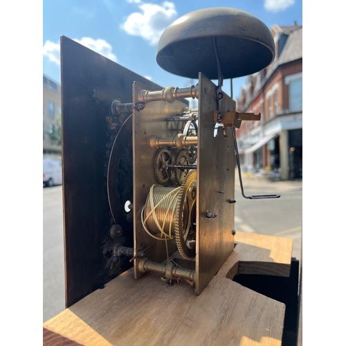 146 - AN 18TH CENTURY DESIGN WALNUT LONGCASE CLOCK
With gilt brass, silvered dial with subsidiary seconds ... 