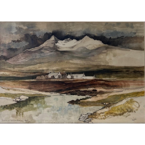 176 - GORDON HOPE WYLLIE RSW, SCOTTISH, 1930 - 2005, WATERCOLOUR
Titled ‘Sligachan and Sgurr Nan gillean S... 