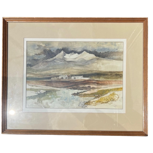 176 - GORDON HOPE WYLLIE RSW, SCOTTISH, 1930 - 2005, WATERCOLOUR
Titled ‘Sligachan and Sgurr Nan gillean S... 