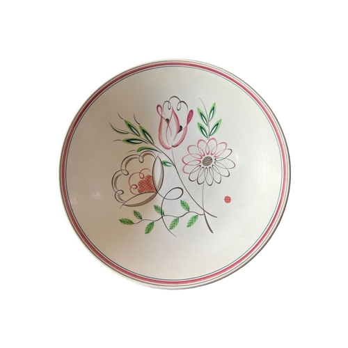 102 - JEAN COCKRAM, 1945-1957. A 20TH CENTURY HAND DECORATED POOLE POTTERY CHARGER, SHAPE 920. TOGETHER WI... 