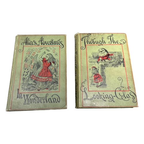 61 - LEWIS CARROLL, ‘ALICE’S ADVENTURES IN WONDERLAND’ AND ‘THROUGH THE LOOKING GLASS’ BOOKS, PUBLISHED 1... 