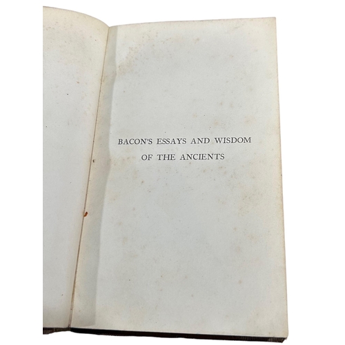 52A - EARLY 19TH CENTURY BOOKS, THE WORKS OF FRANCIS BACON, VOLUMES 1-10, 1819. TOGETHER WITH BACON'S ESSA... 