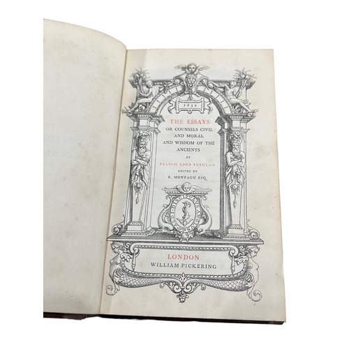 52A - EARLY 19TH CENTURY BOOKS, THE WORKS OF FRANCIS BACON, VOLUMES 1-10, 1819. TOGETHER WITH BACON'S ESSA... 