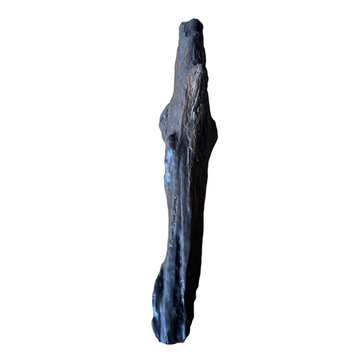 76 - A LARGE BRONZE SCULPTURE IN THE FORM OF A LOG.
(length 78cm)