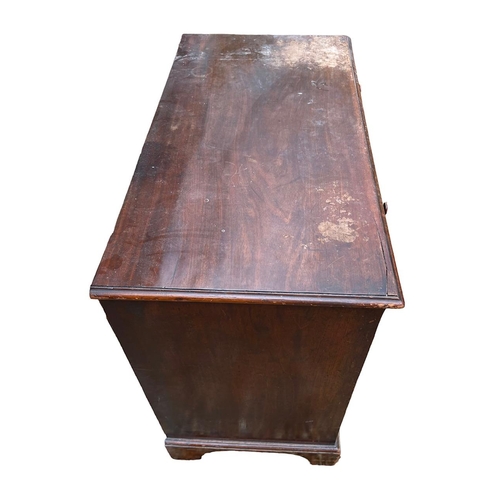 160 - A GEORGE III MAHOGANY BACHELOR’S CHEST
Of four long graduated drawers with brushing slid,. raised on... 