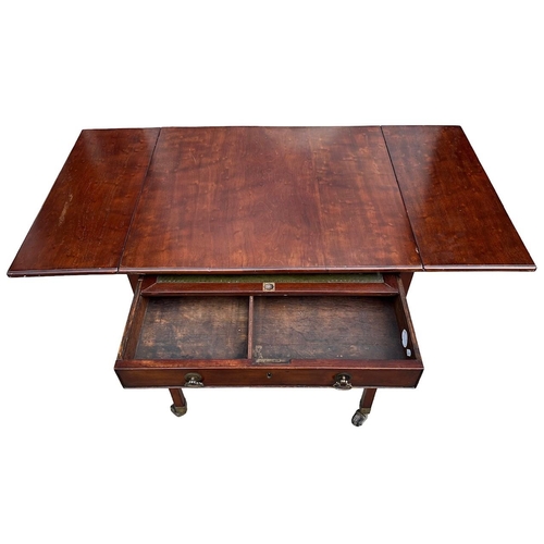 166A - MANNER OF THOMAS CHIPPENDALE, A FREESTANDING GEORGE III PLUM MAHOGANY AND HARWOOD INLAID DROP FLAP B... 