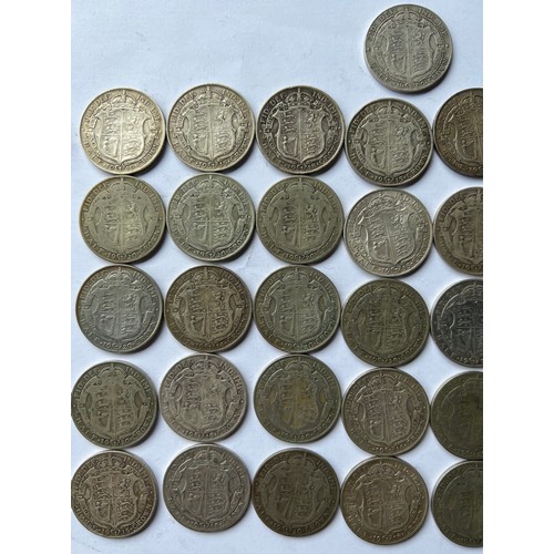 36A - A COLLECTION OF FORTY TWO VICTORIAN AND GEORGE V BRITISH SILVER HALF CROWN COINS
Comprising Young Vi... 