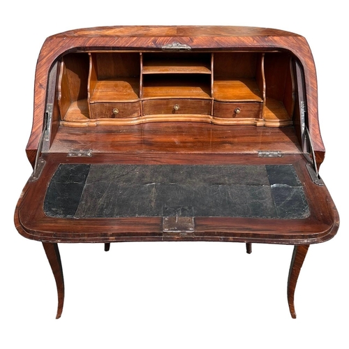 219 - ATTRIBUTED TO FRANÇOIS AND PIERRE GARNIER, AN 18TH CENTURY FRENCH LOUIS XV TULIPWOOD AND INLAID WRIT... 