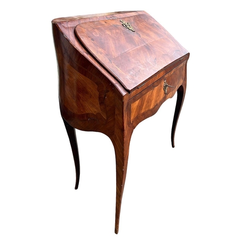 219 - ATTRIBUTED TO FRANÇOIS AND PIERRE GARNIER, AN 18TH CENTURY FRENCH LOUIS XV TULIPWOOD AND INLAID WRIT... 