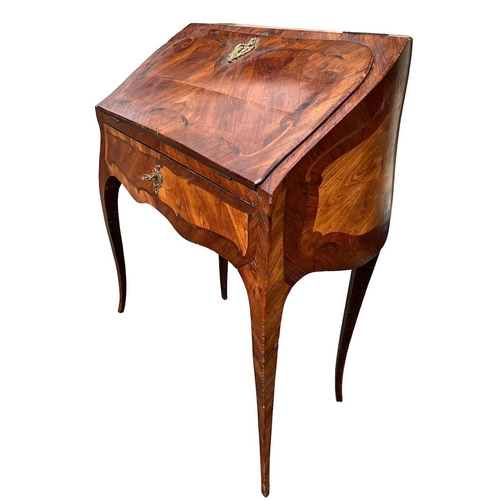 219 - ATTRIBUTED TO FRANÇOIS AND PIERRE GARNIER, AN 18TH CENTURY FRENCH LOUIS XV TULIPWOOD AND INLAID WRIT... 