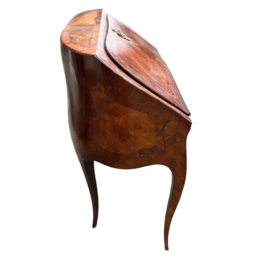 219 - ATTRIBUTED TO FRANÇOIS AND PIERRE GARNIER, AN 18TH CENTURY FRENCH LOUIS XV TULIPWOOD AND INLAID WRIT... 