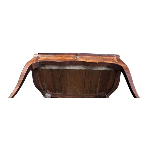 219 - ATTRIBUTED TO FRANÇOIS AND PIERRE GARNIER, AN 18TH CENTURY FRENCH LOUIS XV TULIPWOOD AND INLAID WRIT... 