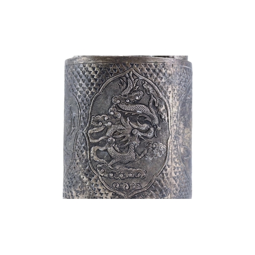119 - A 19TH CENTURY QING DYNASTY CHINESE WATER PIPE HAVING SIX CHARACTER MARKS TO PIPE STEM
Oval cylindri... 