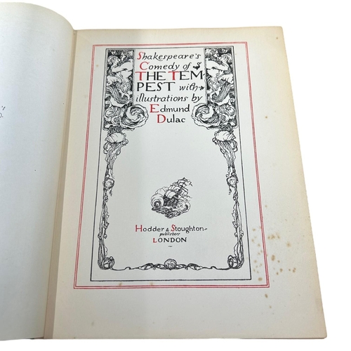 199 - SHAKESPEARE’S COMEDY OF THE TEMPEST BOOK, 1911 EDITION
With illustrations by Edmund Dulac, published... 