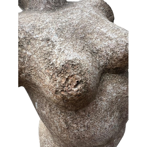 155 - POSSIBLY GREEK, A LARGE CLASSICAL CARVED STONE NUDE FEMALE FIGURE OF APHRODITE, MOUNTED ON LATER MET... 