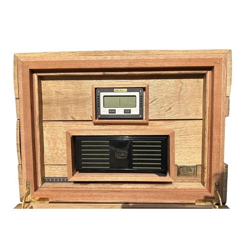 210 - DANIEL MARSHALL, 1962 WHISKY STAVE CIGAR HUMIDOR, LIMITED EDITION (A/F). 
Height-14.8cm, Width-37.8c... 