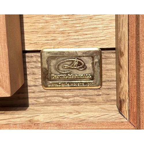 210 - DANIEL MARSHALL, 1962 WHISKY STAVE CIGAR HUMIDOR, LIMITED EDITION (A/F). 
Height-14.8cm, Width-37.8c... 