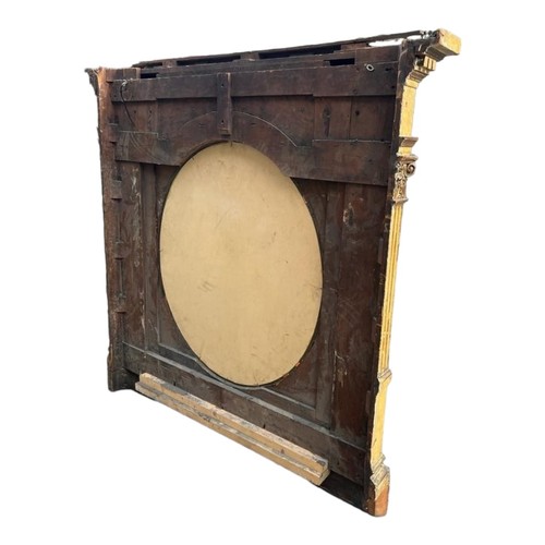 220 - TWO LARGE AND IMPRESSIVE EARLY 19TH CENTURY ENGLISH CARVED GILTWOOD AND GESSO OVERMANTLE MIRRORS
The... 