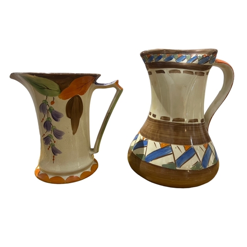 139 - MYOTT SON & CO., TWO ART DECO POTTERY JUGS, CIRCA 1930’S
Marked to undersides.
(largest h 20.5cm x w... 