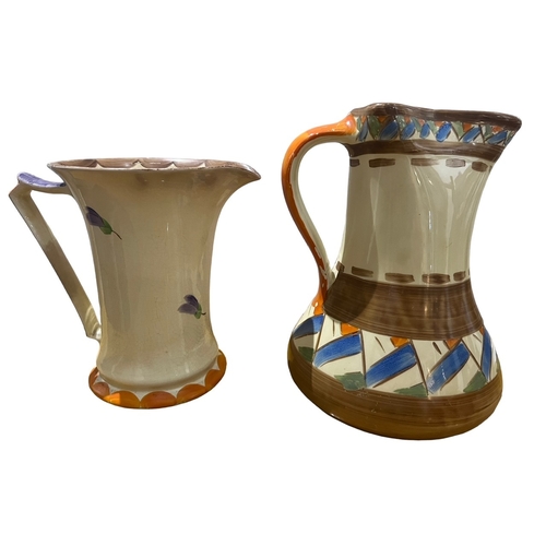 139 - MYOTT SON & CO., TWO ART DECO POTTERY JUGS, CIRCA 1930’S
Marked to undersides.
(largest h 20.5cm x w... 