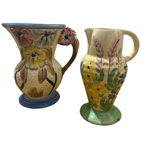 140 - WADEHEATH, ENGLAND. TWO ART DECO POTTERY JUGS, CIRCA 1930’S
Marked to undersides.
(largest h 19.3cm ... 