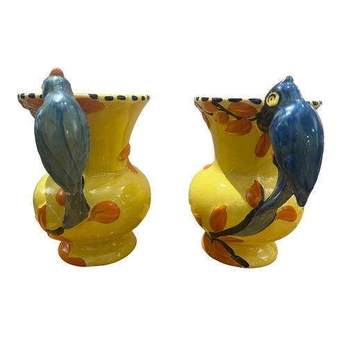 78A - WADEHEATH, ENGLAND POTTERY, TWO ART DECO WOODPECKER JUGS, CIRCA 1930
All having yellow ground, styli... 