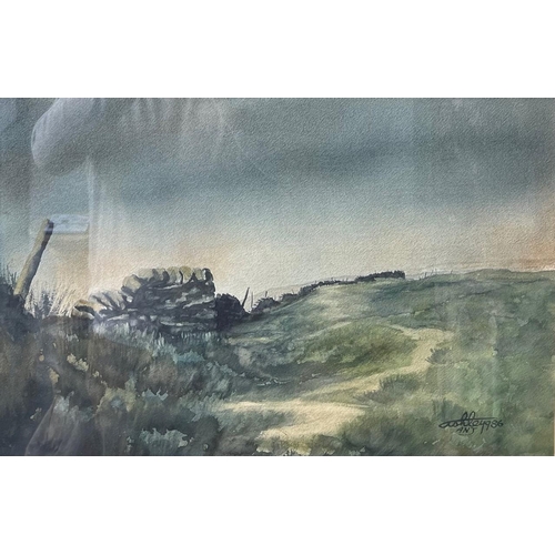 242 - ASHLEY JACKSON, B.1940, WATERCOLOUR
Landscape, signed, dated 86 lower right, inscribed verso, framed... 