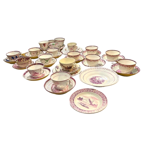 64 - A COLLECTION OF EARLY 19TH CENTURY PEARLWARE CUPS, SAUCERS, BOWLS PLATES ETC
Examples showing depict... 