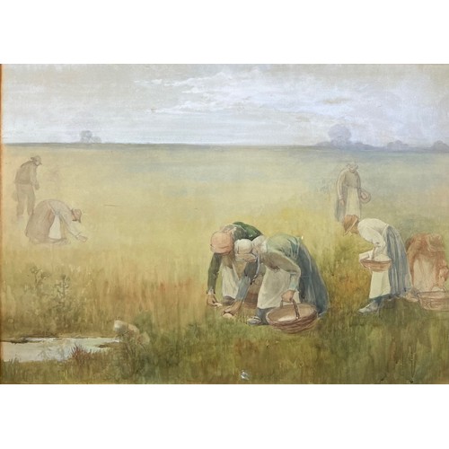 239 - MANNER OF JEAN FRANCOIS MILLET, AN EARLY 20TH CENTURY CHALK AND WATERCOLOUR ON PAPER
Group of presen... 