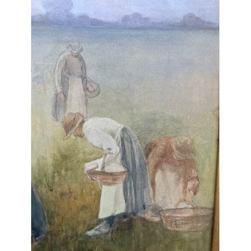 239 - MANNER OF JEAN FRANCOIS MILLET, AN EARLY 20TH CENTURY CHALK AND WATERCOLOUR ON PAPER
Group of presen... 