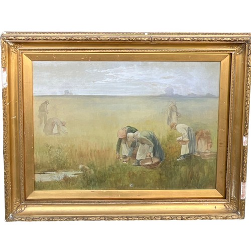 239 - MANNER OF JEAN FRANCOIS MILLET, AN EARLY 20TH CENTURY CHALK AND WATERCOLOUR ON PAPER
Group of presen... 