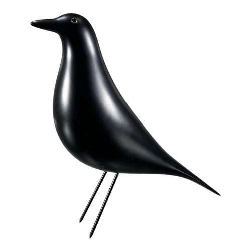 67A - VITRA EAMES HOUSE BIRD SCULPTURE IN BLACK. 
(h 28cm x w 27.8cm x d 8.5cm)