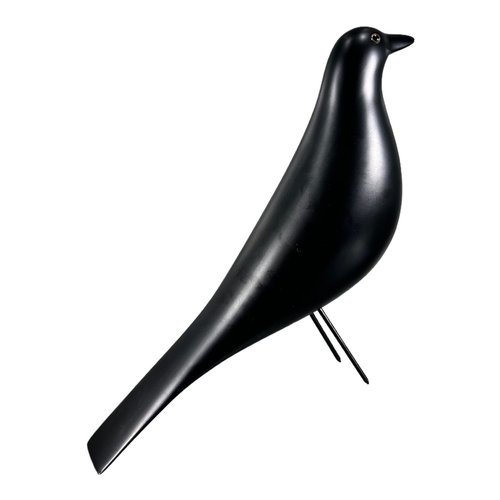 67A - VITRA EAMES HOUSE BIRD SCULPTURE IN BLACK. 
(h 28cm x w 27.8cm x d 8.5cm)