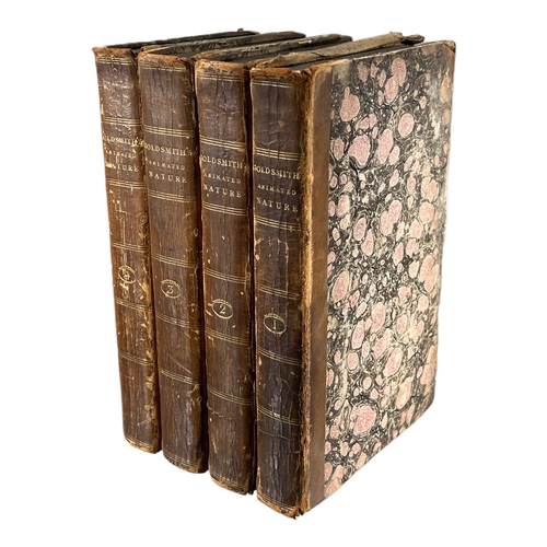 60B - OLIVER GOLDSMITH, FOUR 19TH CENTURY BOOKS TITLED: A HISTORY OF THE EARTH AND ANIMATED NATURE, VOLUME... 