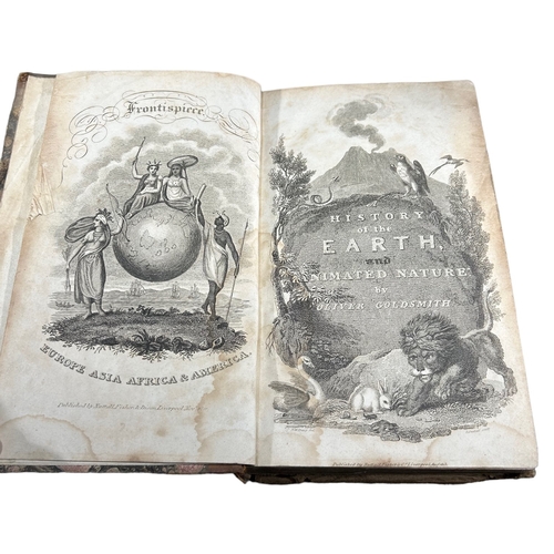 60B - OLIVER GOLDSMITH, FOUR 19TH CENTURY BOOKS TITLED: A HISTORY OF THE EARTH AND ANIMATED NATURE, VOLUME... 