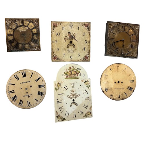 55C - A COLLECTION OF TWELVE 18TH/19TH CENTURY LONGCASE CLOCK 
Dials two signed John Adams Halesowen, Felt... 