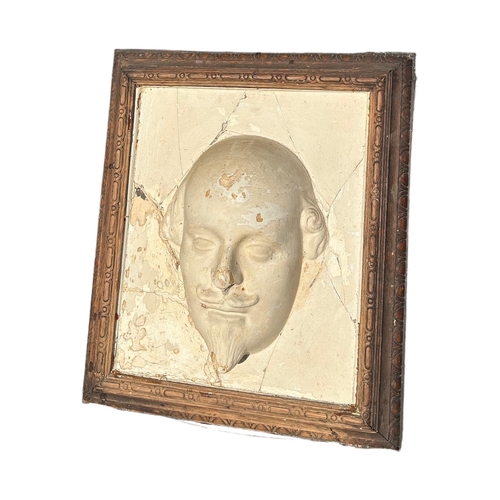 276A - A PAIR OF 19TH CENTURY VICTORIAN PLASTER PLAQUES SHOWING THE PORTRAITS OF WILLIAM SHAKESPEARE AND DA... 