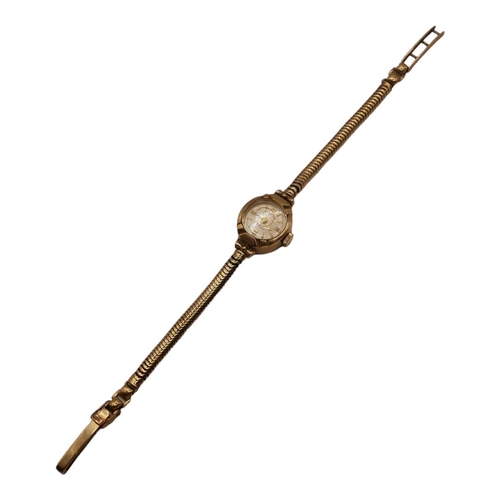 3 - ROTARY, A VINTAGE 9CT GOLD LADIES WRISTWATCH
Having 17 jewel mechanical movement and stylised cable ... 