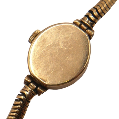 3 - ROTARY, A VINTAGE 9CT GOLD LADIES WRISTWATCH
Having 17 jewel mechanical movement and stylised cable ... 