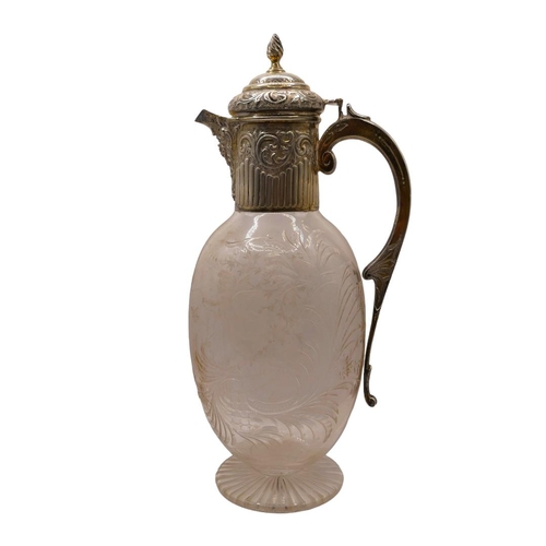 66 - CHARLES EDWARDS, A LATE 19TH CENTURY VICTORIAN SILVER TOPPED CLARET JUG, HALLMARKED LONDON, 1898
Hav... 