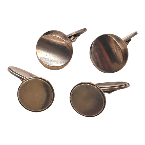 7 - GEORG JENSEN, A PAIR OF DANISH SILVER CUFFLINKS, DESIGNED BY HENRY PILSTRUP. MARKED ‘54’, D-20MM, 13... 